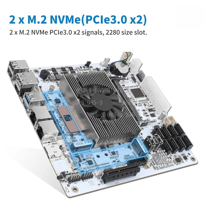 Mini ITX White M11 NAS Motherb - огляд і ціна Mini Itx Dual 2.5G Nas Motherboard