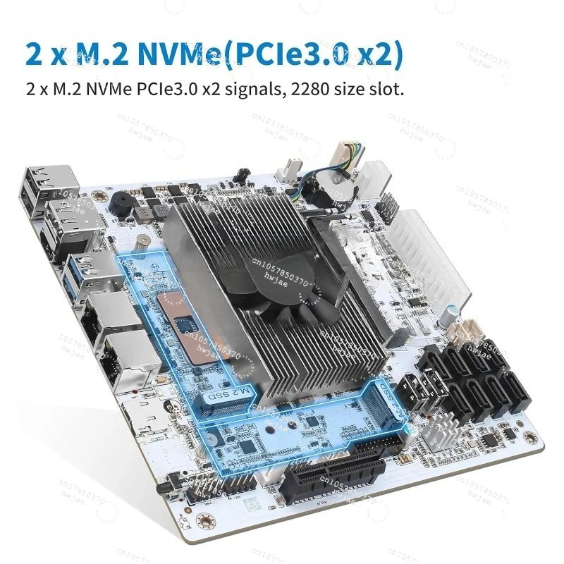 Mini ITX White M11 NAS Motherb - огляд і ціна Mini Itx Dual 2.5G Nas Motherboard