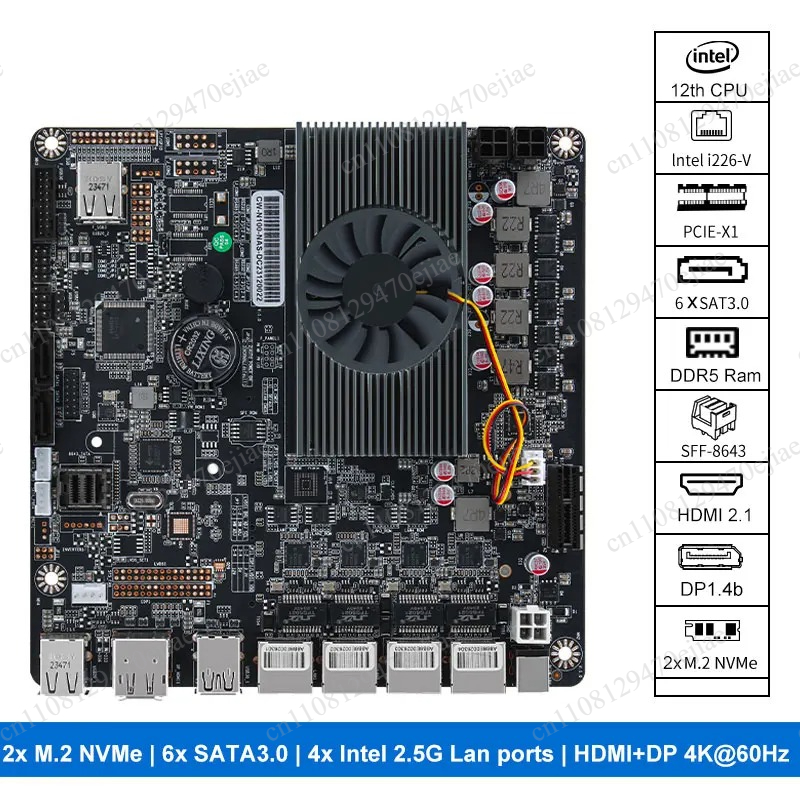 N100 Mini ITX NAS Motherboard  - огляд і ціна Mini Itx Dual 2.5G Nas Motherboard