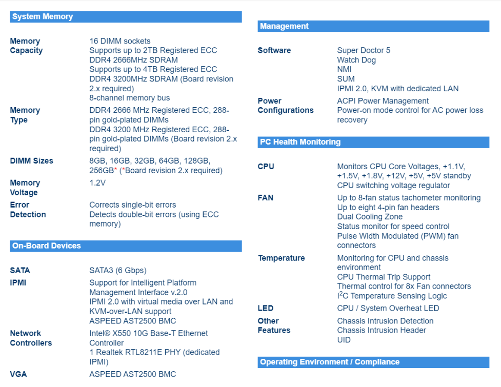 Supermic H11DSi-NT Motherboard - огляд і ціна Dual Socket Sp3 Epyc Motherboard