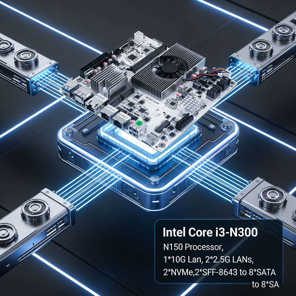 8-Bay NAS Mini ITX Motherboard - огляд і ціна Mini Itx Dual 2.5G Nas Motherboard