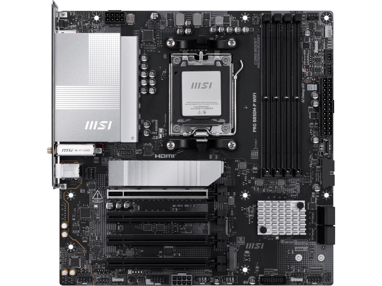 MSI PRO B850M-P WIFI AM5 AMD B - огляд і ціна Am5 Micro Atx Pcie 5.0 Motherboard