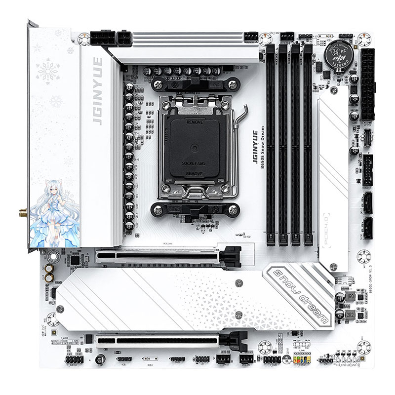 JGINYUE B650E Snow Dream AM5 M - огляд і ціна Am5 Micro Atx Pcie 5.0 Motherboard